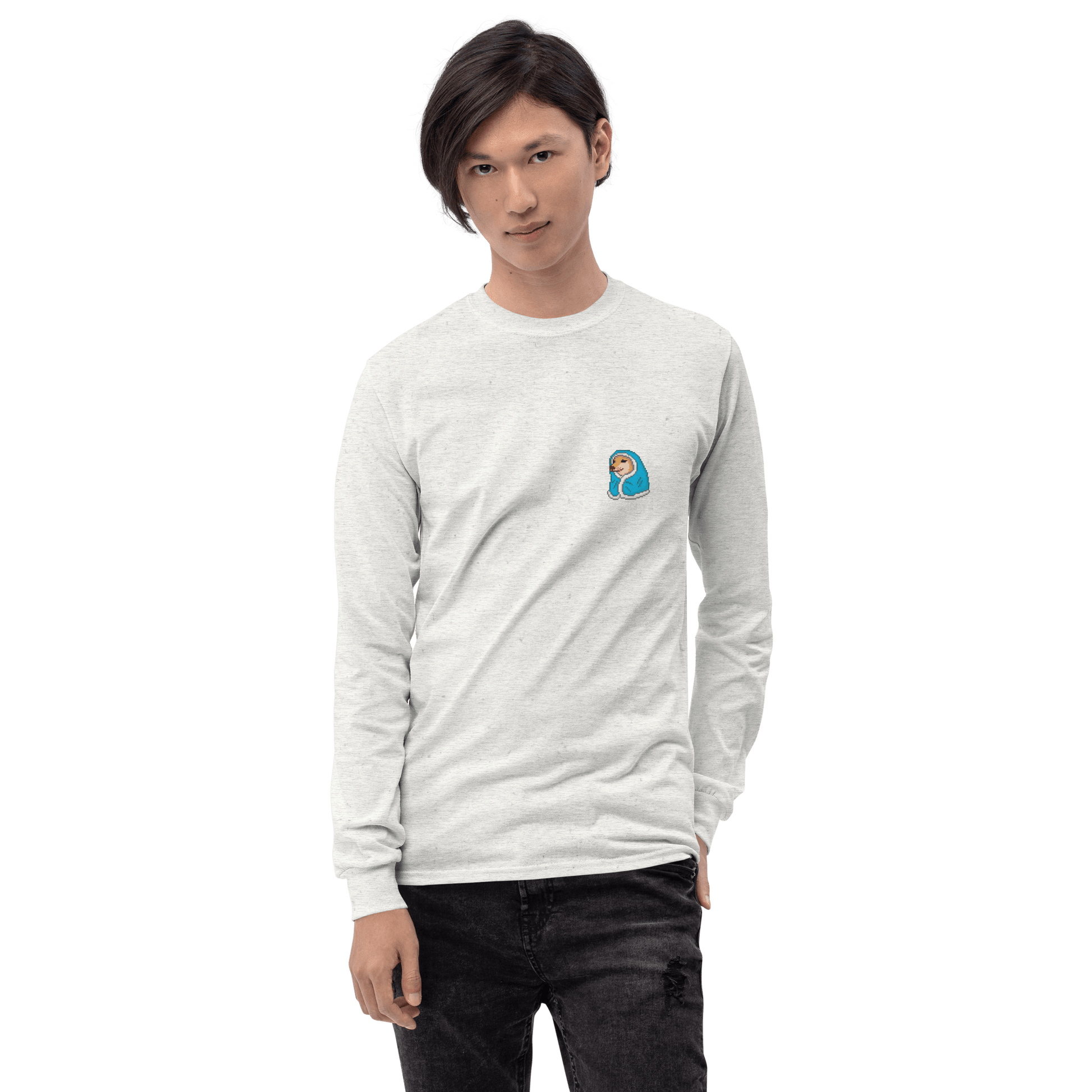 Doge Long Sleeve T-Shirt Meme - Sport Grey | Shirtposting