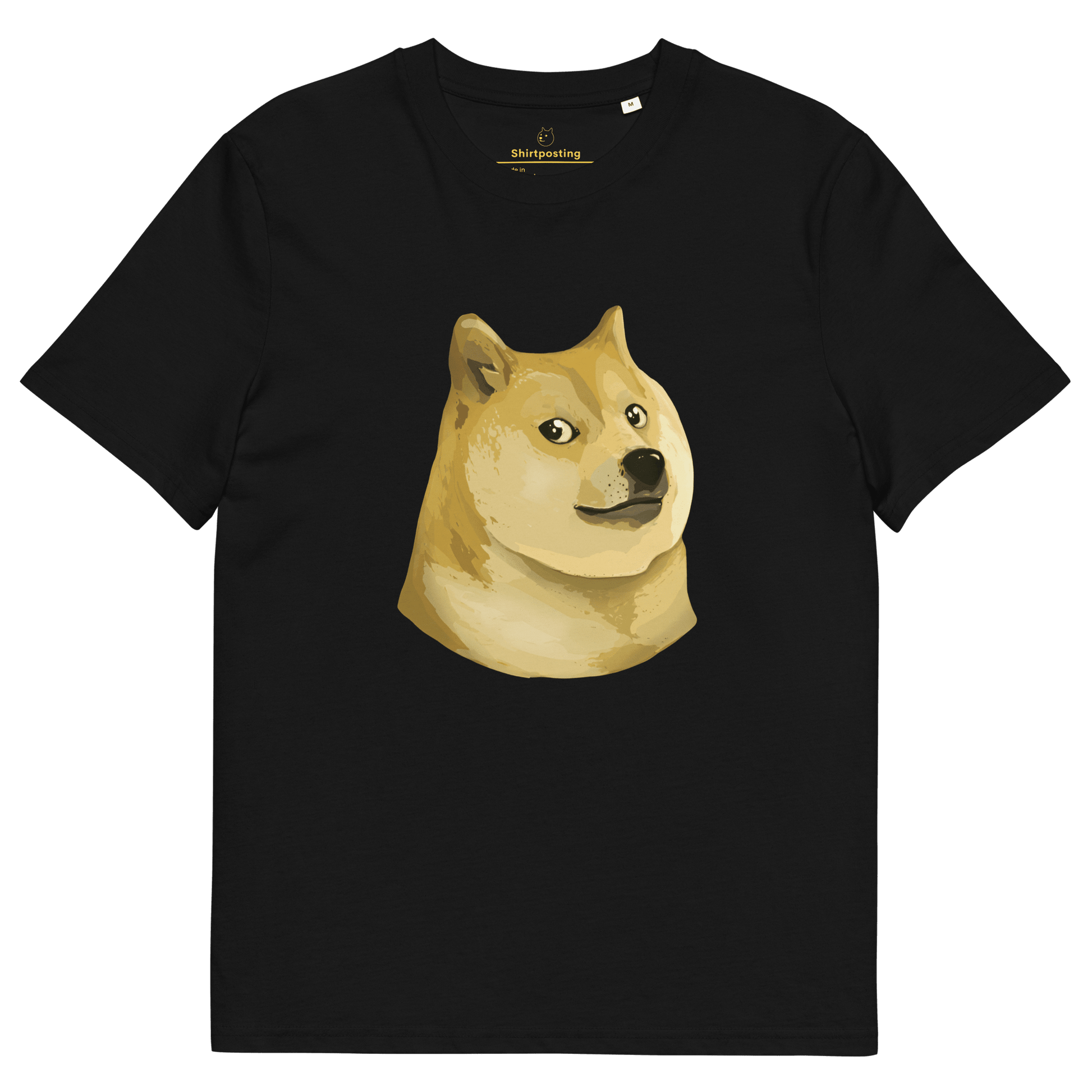 Doge Premium Organic T-Shirt Meme - Black | Shirtposting