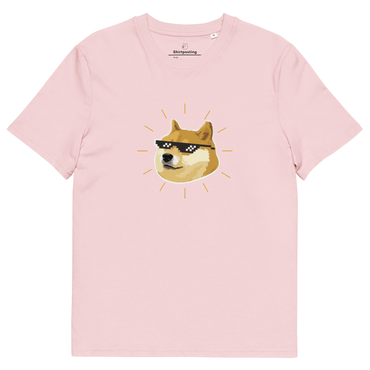 Doge Premium Organic T-Shirt Meme - Cotton Pink | Shirtposting