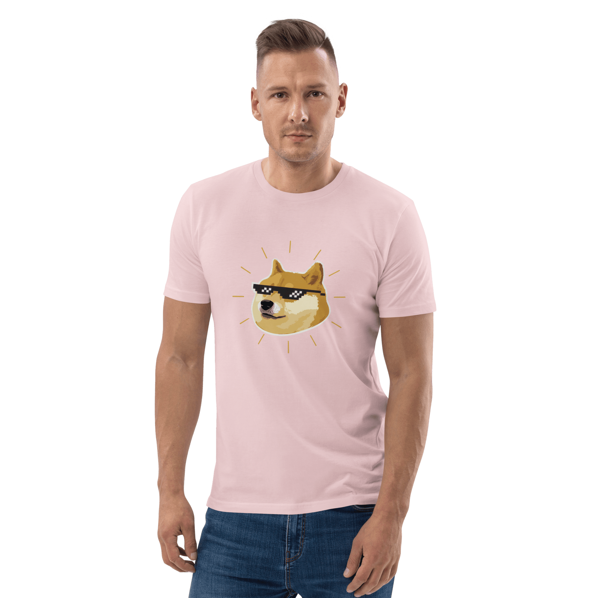 Doge Premium Organic T-Shirt Meme - Cotton Pink | Shirtposting