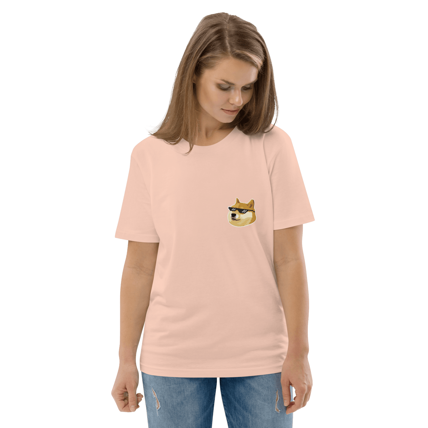 Doge Premium Organic T-Shirt Meme - Cotton Pink | Shirtposting