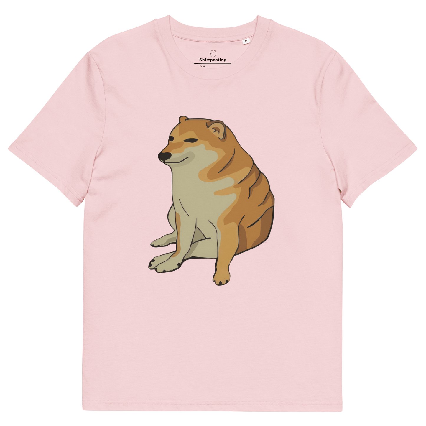 Doge Premium Organic T-Shirt Meme - Cotton Pink | Shirtposting