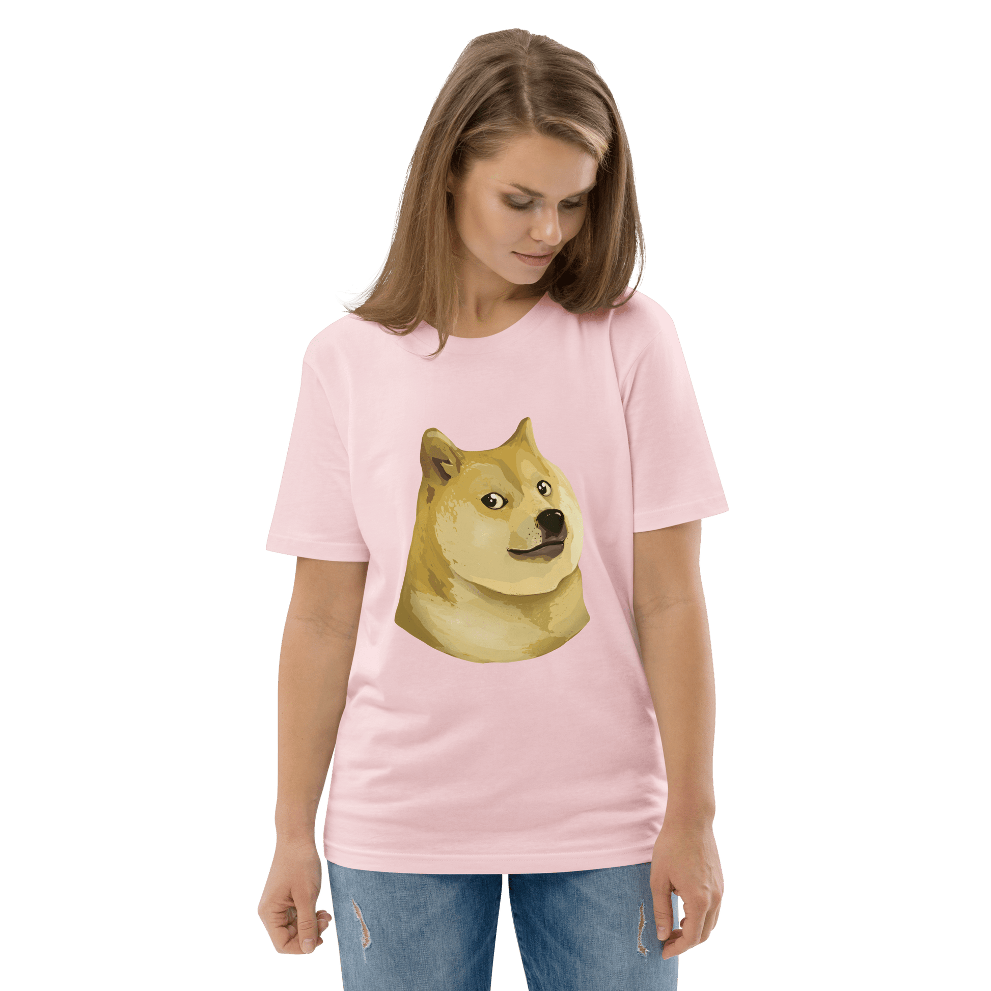 Doge Premium Organic T-Shirt Meme - Cotton Pink | Shirtposting