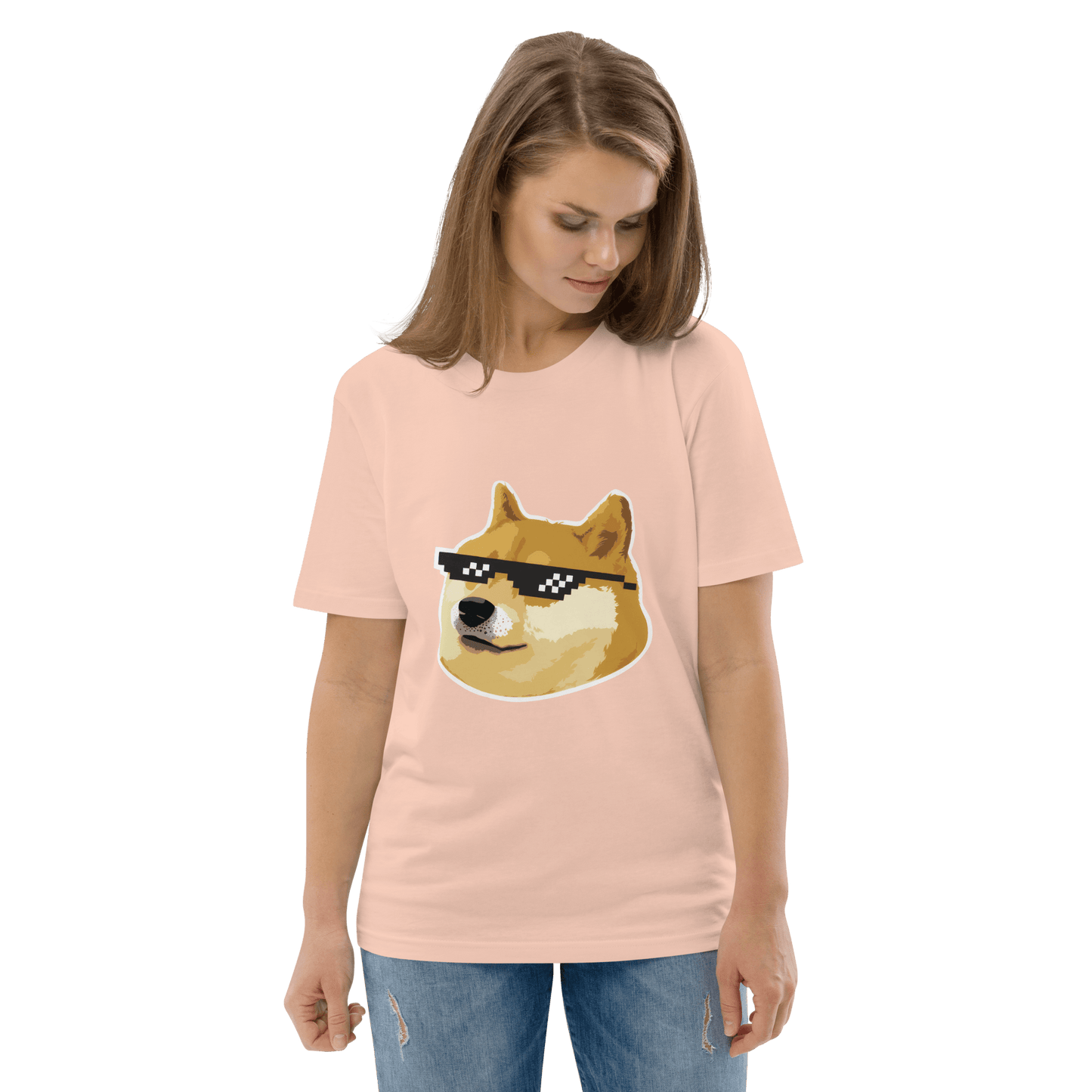 Doge Premium Organic T-Shirt Meme - Cotton Pink | Shirtposting