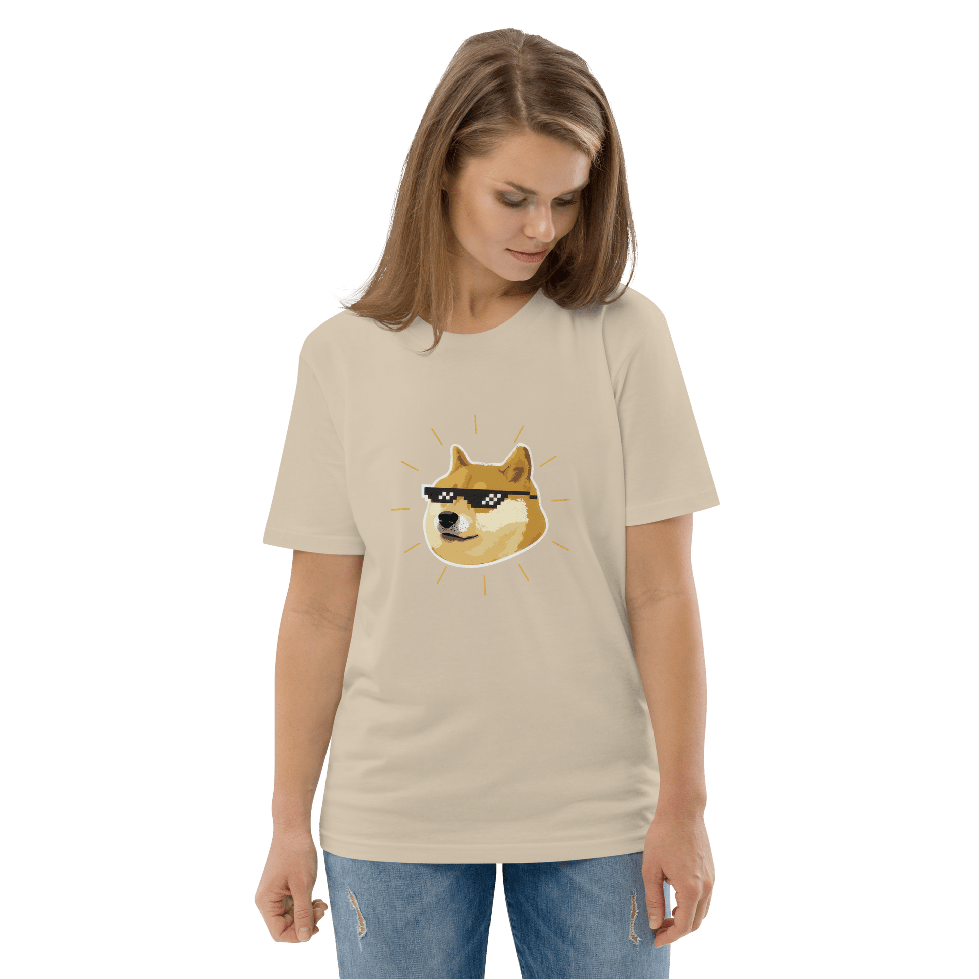 Doge Premium Organic T-Shirt Meme - Cotton Pink | Shirtposting