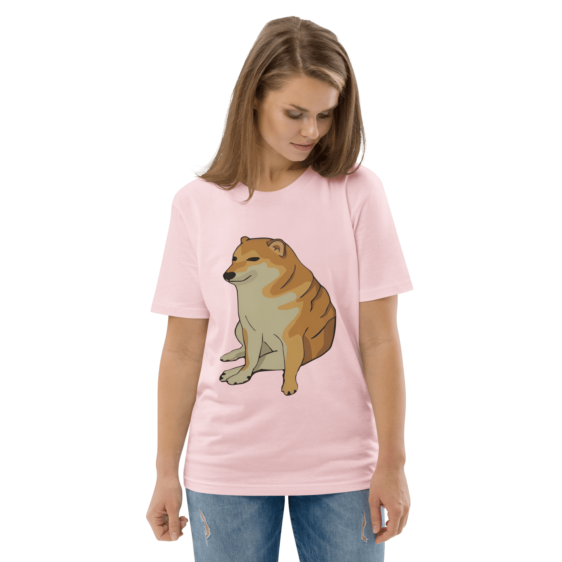 Doge Premium Organic T-Shirt Meme - Cotton Pink | Shirtposting