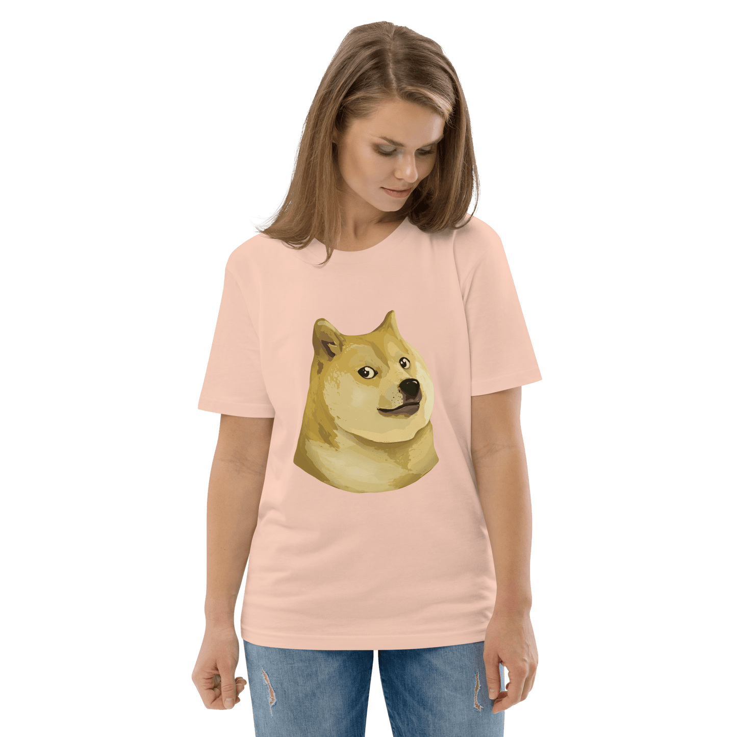 Doge Premium Organic T-Shirt Meme - Cotton Pink | Shirtposting