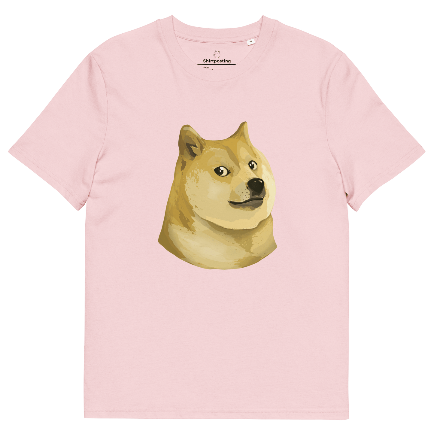 Doge Premium Organic T-Shirt Meme - Cotton Pink | Shirtposting