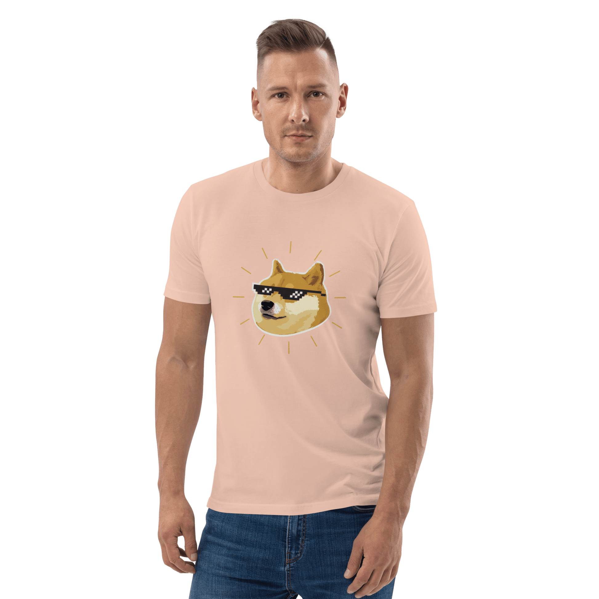 Doge Premium Organic T-Shirt Meme - Cotton Pink | Shirtposting