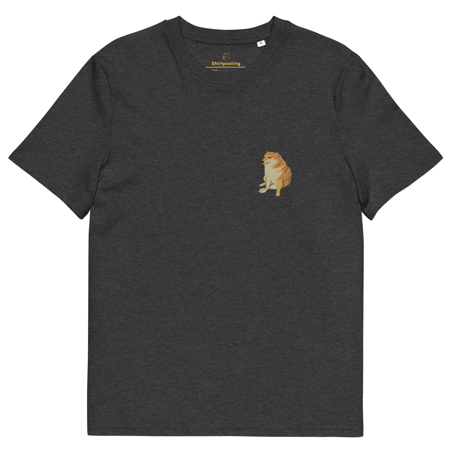 Doge Premium Organic T-Shirt Meme - Dark Heather Grey | Shirtposting