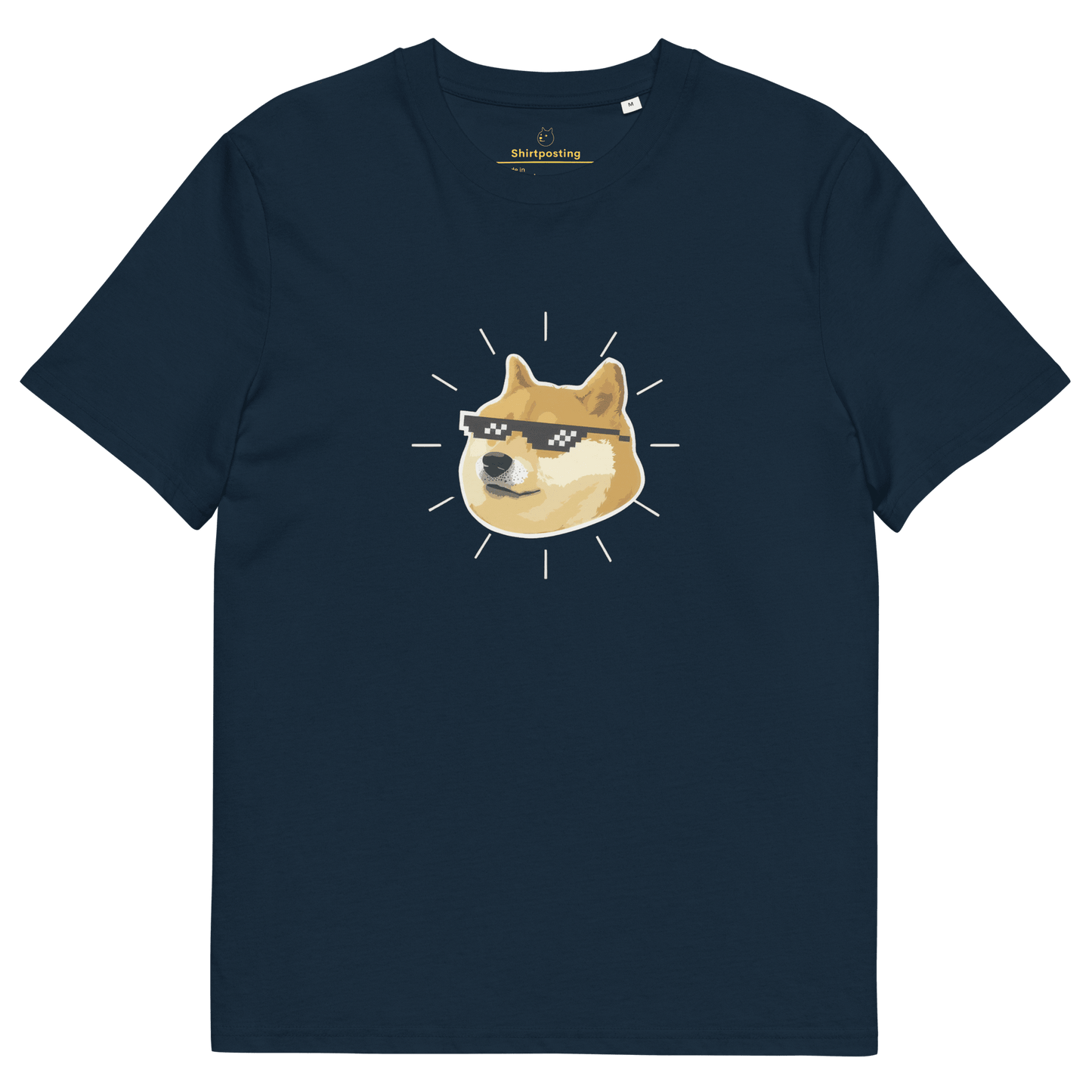 Doge Premium Organic T-Shirt Meme - French Navy | Shirtposting