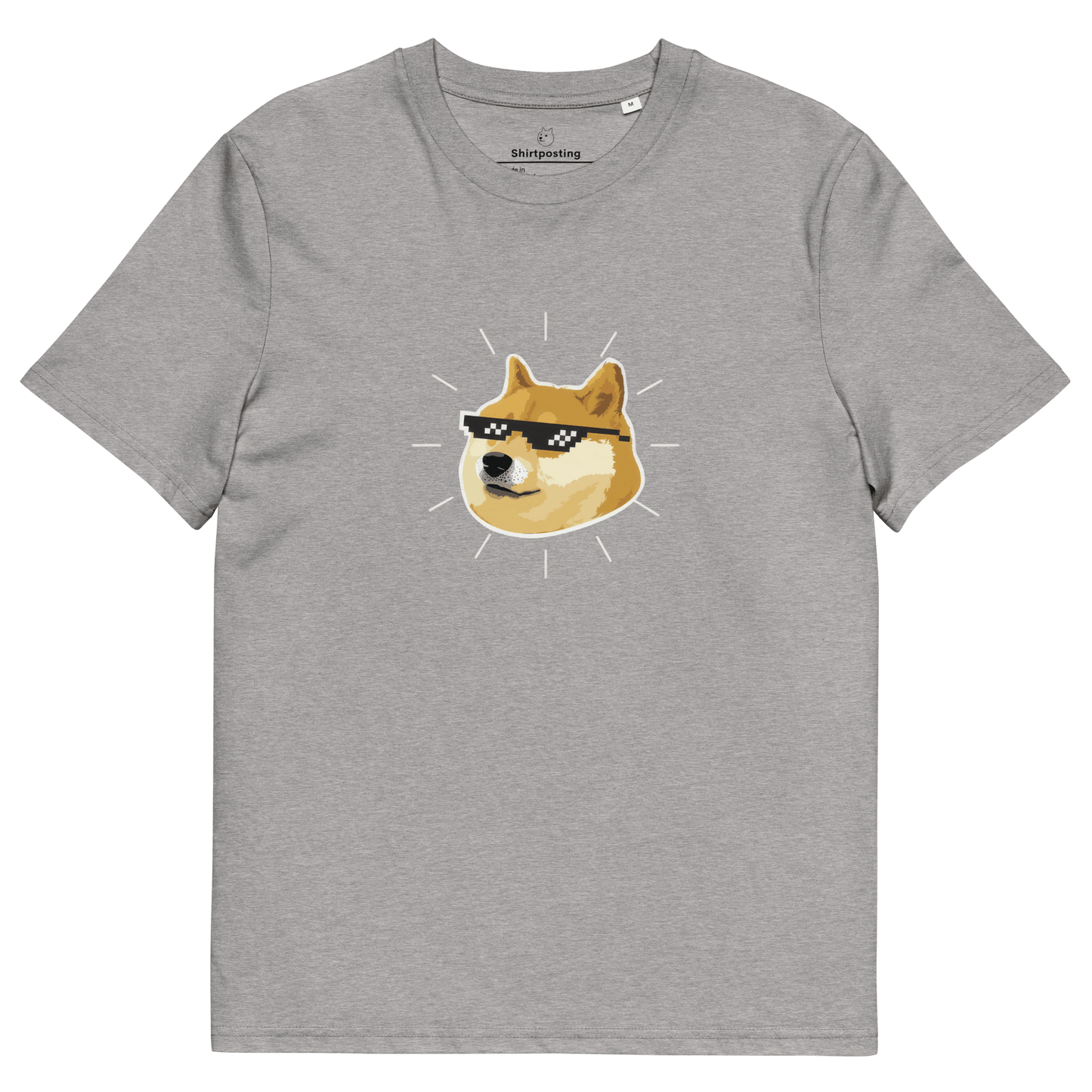 Doge Premium Organic T-Shirt Meme - Heather Grey | Shirtposting