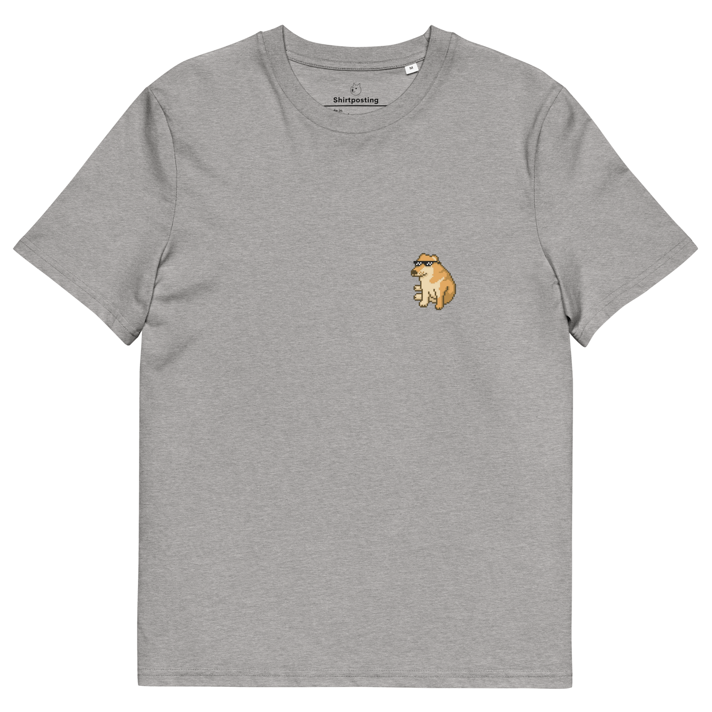 Doge Premium Organic T-Shirt Meme - Heather Grey | Shirtposting