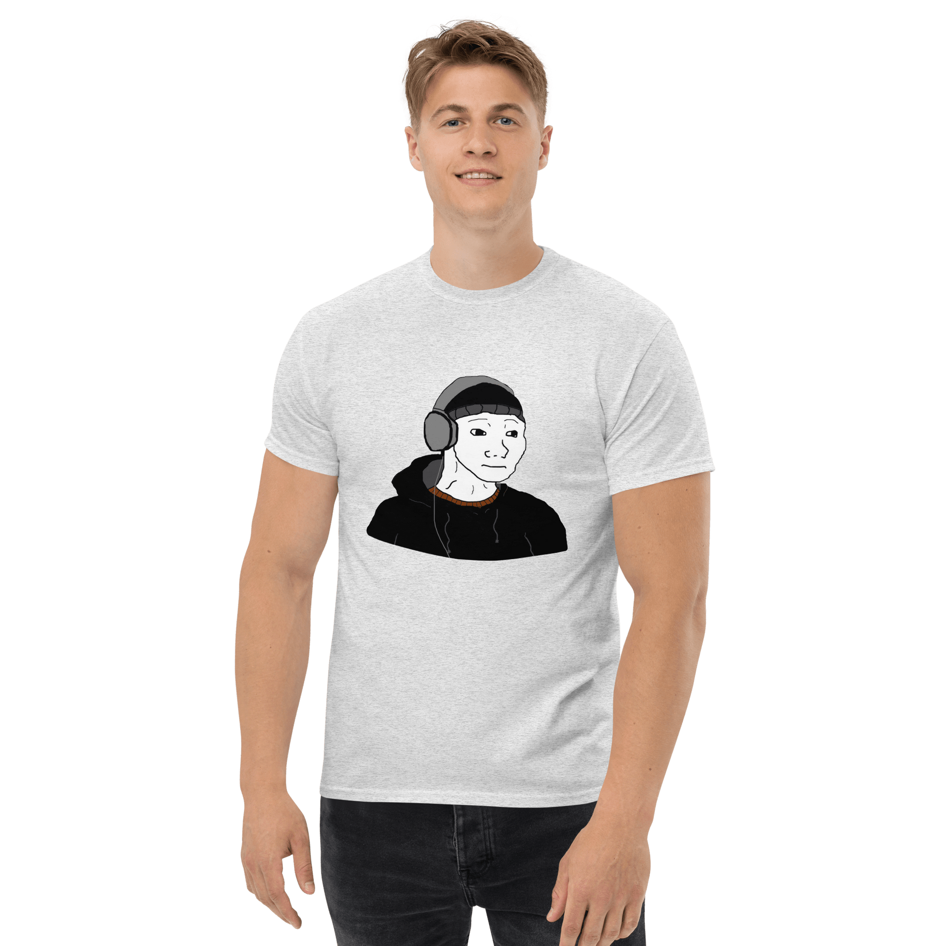 Doomer Wojak Classic T-Shirt Meme - Ash | Shirtposting