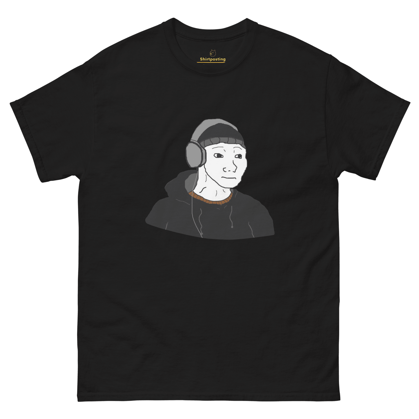 Doomer Wojak Classic T-Shirt Meme - Black | Shirtposting