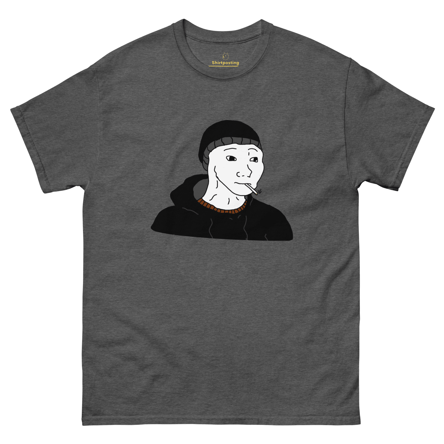 Doomer Wojak Classic T-Shirt Meme - Dark Heather | Shirtposting