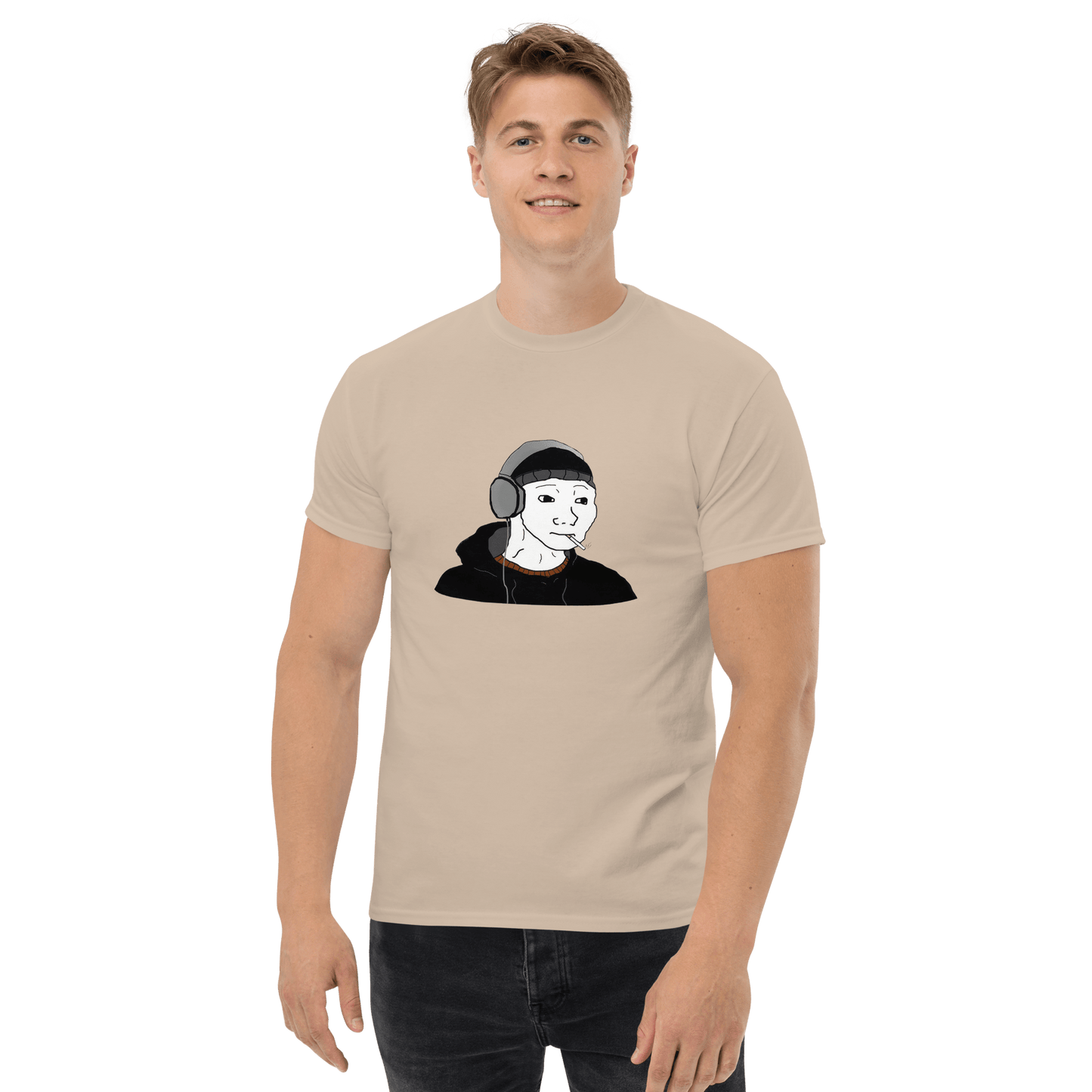 Doomer Wojak Classic T-Shirt Meme - Military Green | Shirtposting