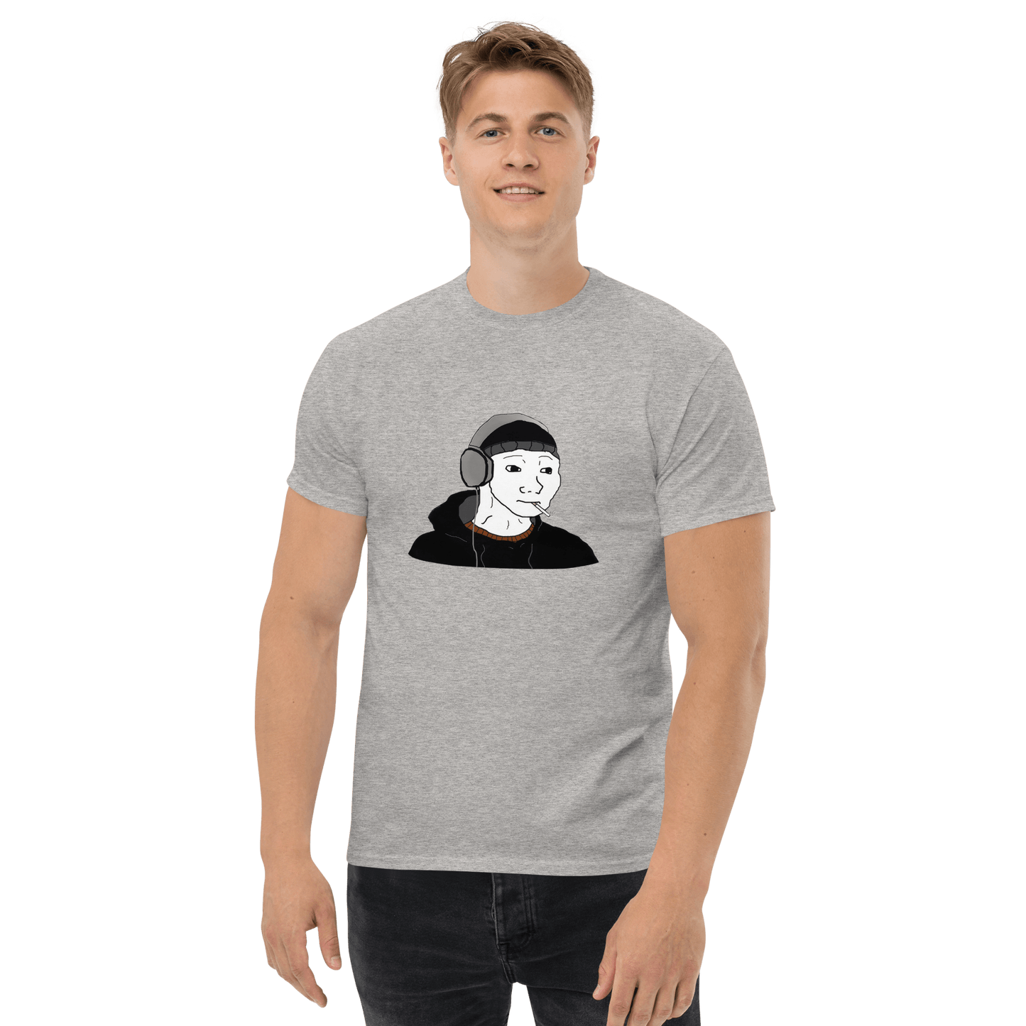 Doomer Wojak Classic T-Shirt Meme - Military Green | Shirtposting