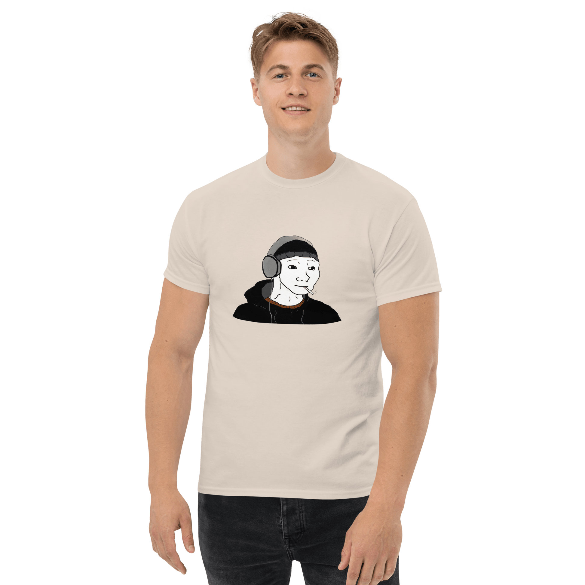 Doomer Wojak Classic T-Shirt Meme - Military Green | Shirtposting