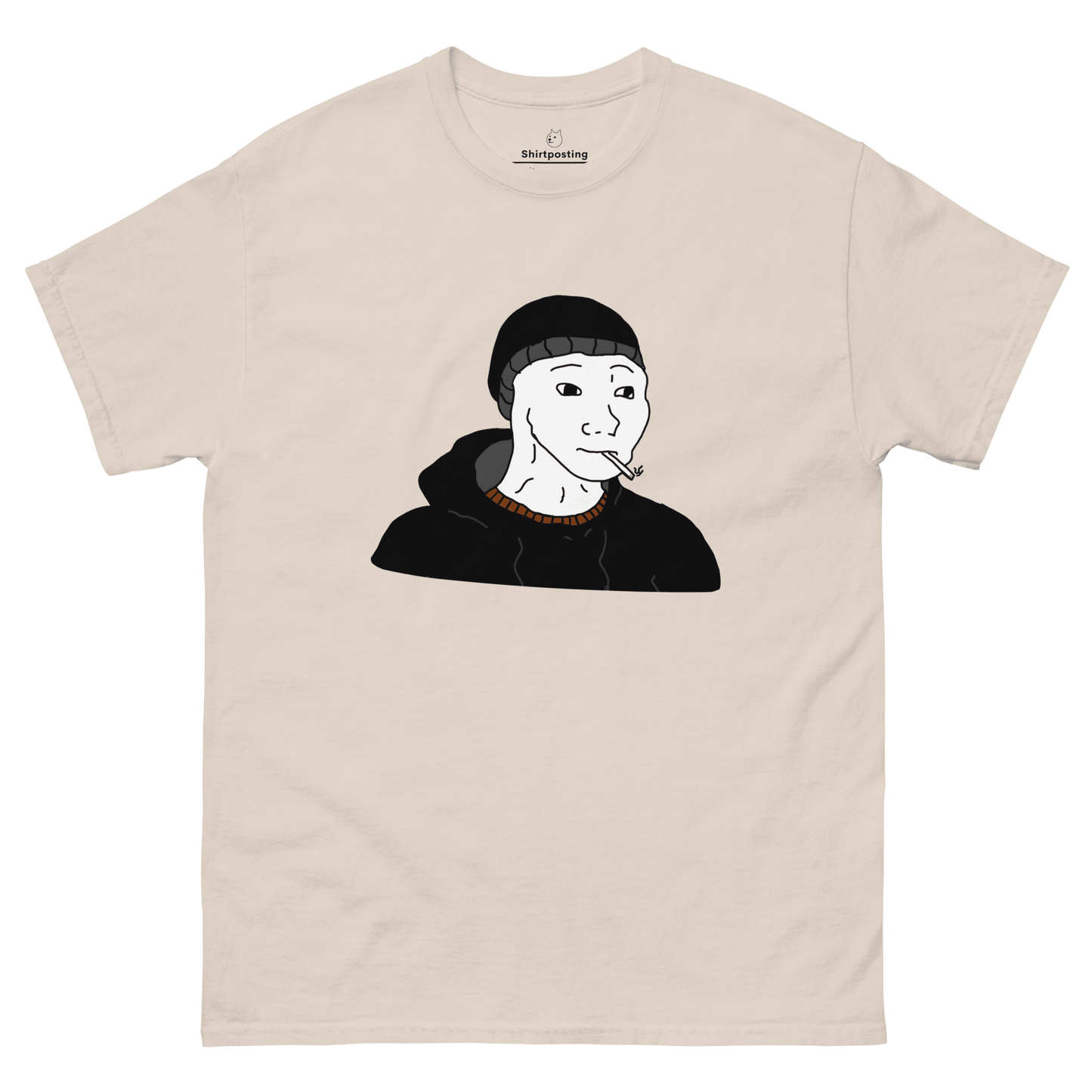 Doomer Wojak Classic T-Shirt Meme - Natural | Shirtposting