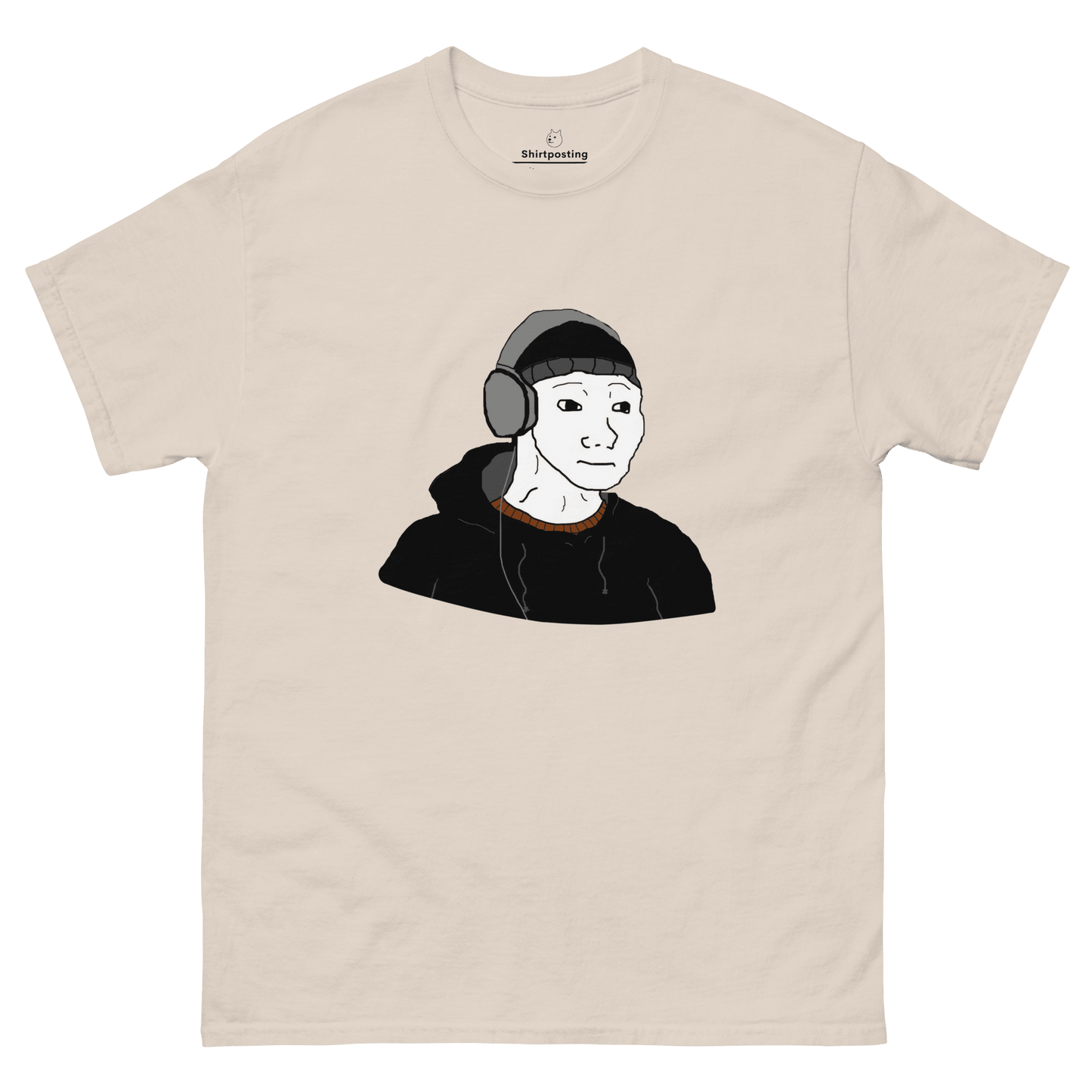 Doomer Wojak Classic T-Shirt Meme - Natural | Shirtposting