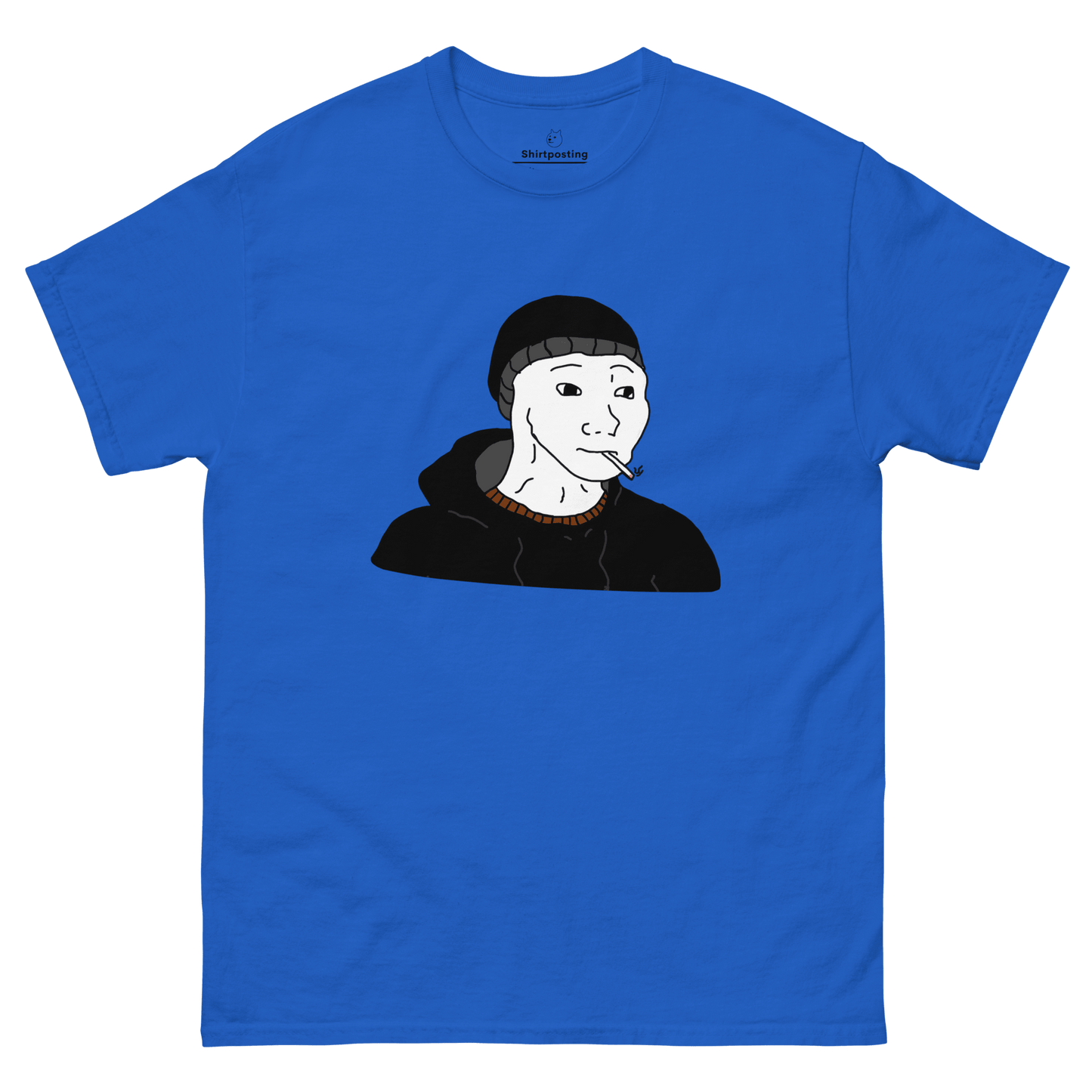 Doomer Wojak Classic T-Shirt Meme - Royal | Shirtposting