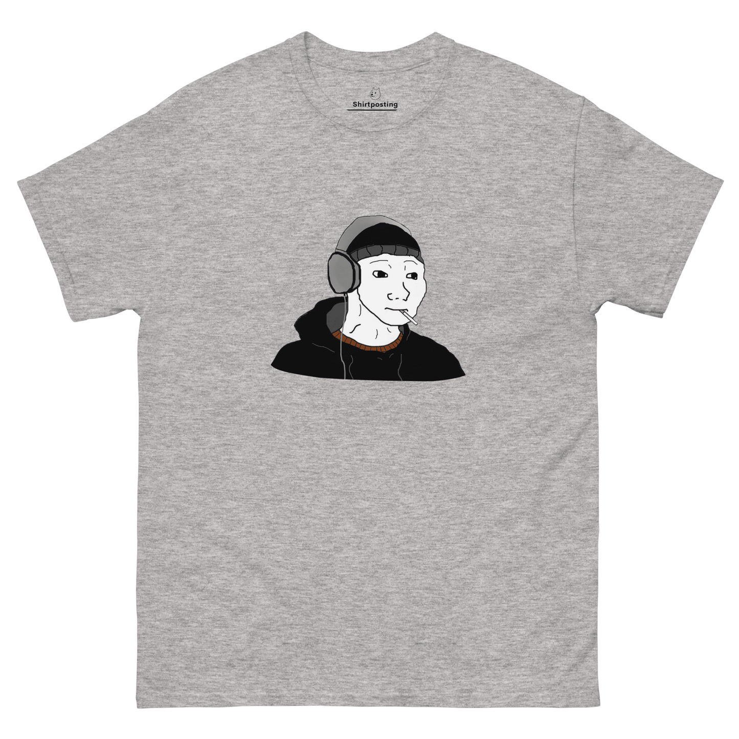 Doomer Wojak Classic T-Shirt Meme - Sport Grey | Shirtposting