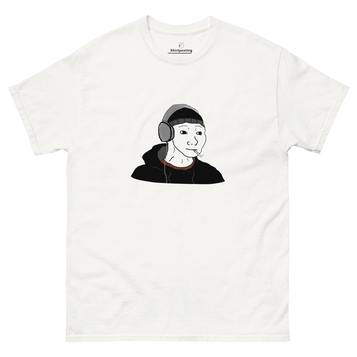 Doomer Wojak Classic T-Shirt Meme - White | Shirtposting