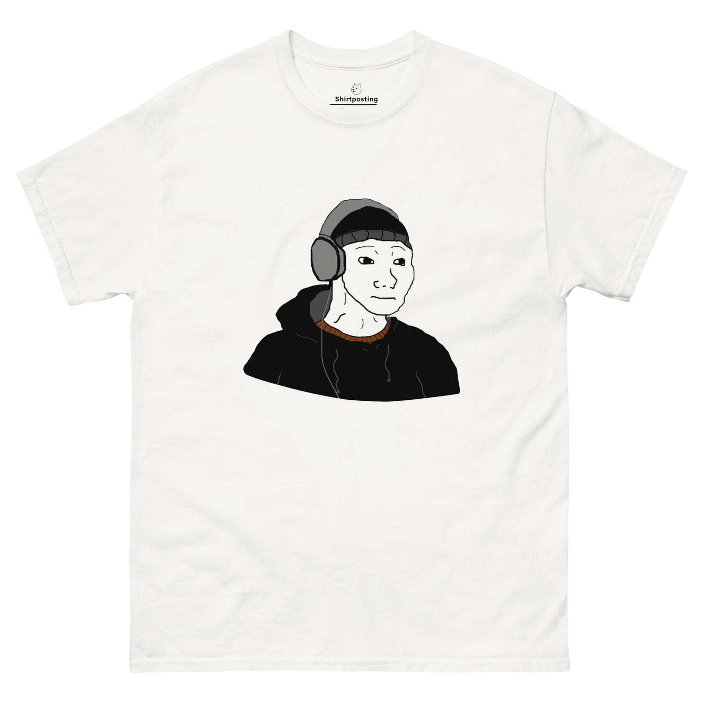 Doomer Wojak Classic T-Shirt Meme - White | Shirtposting