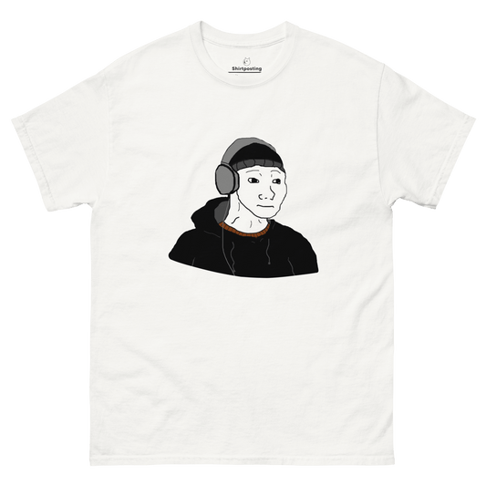 Doomer Wojak Classic T-Shirt Meme - White | Shirtposting