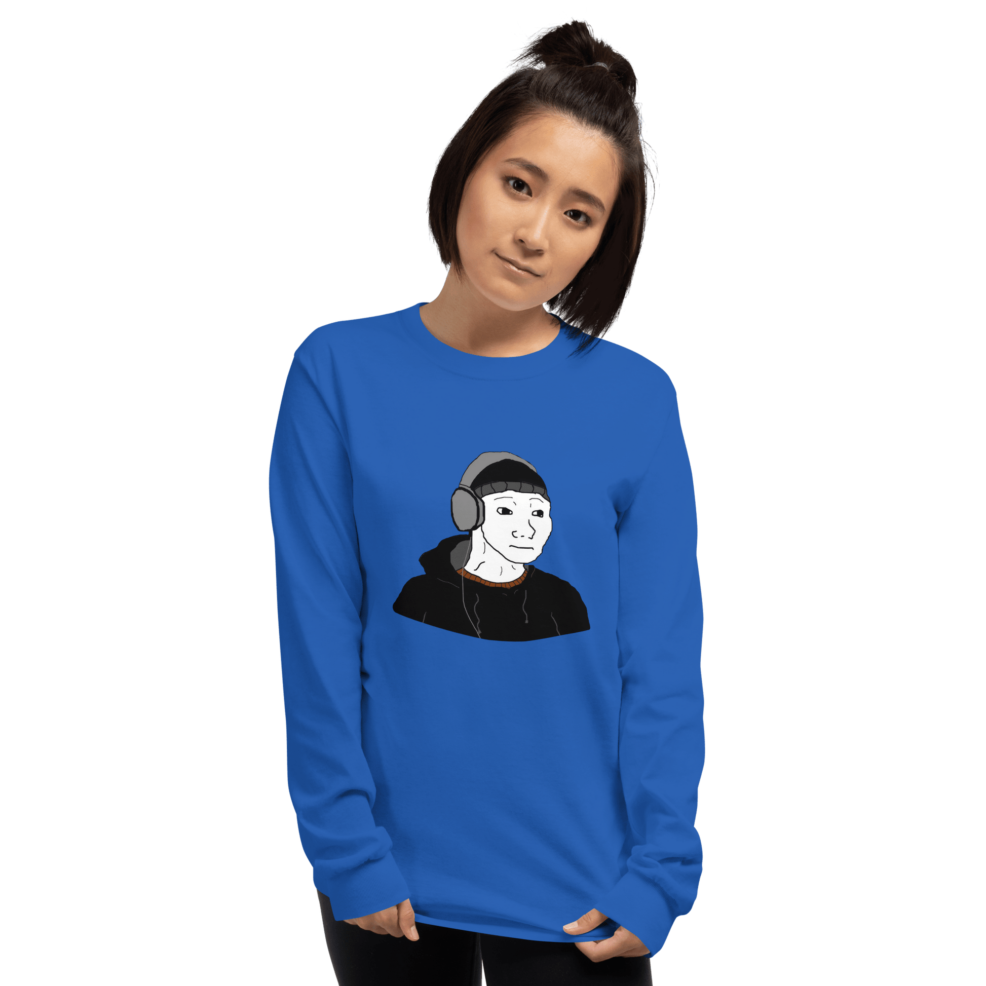 Doomer Wojak Long Sleeve T-Shirt Meme - Sport Grey | Shirtposting