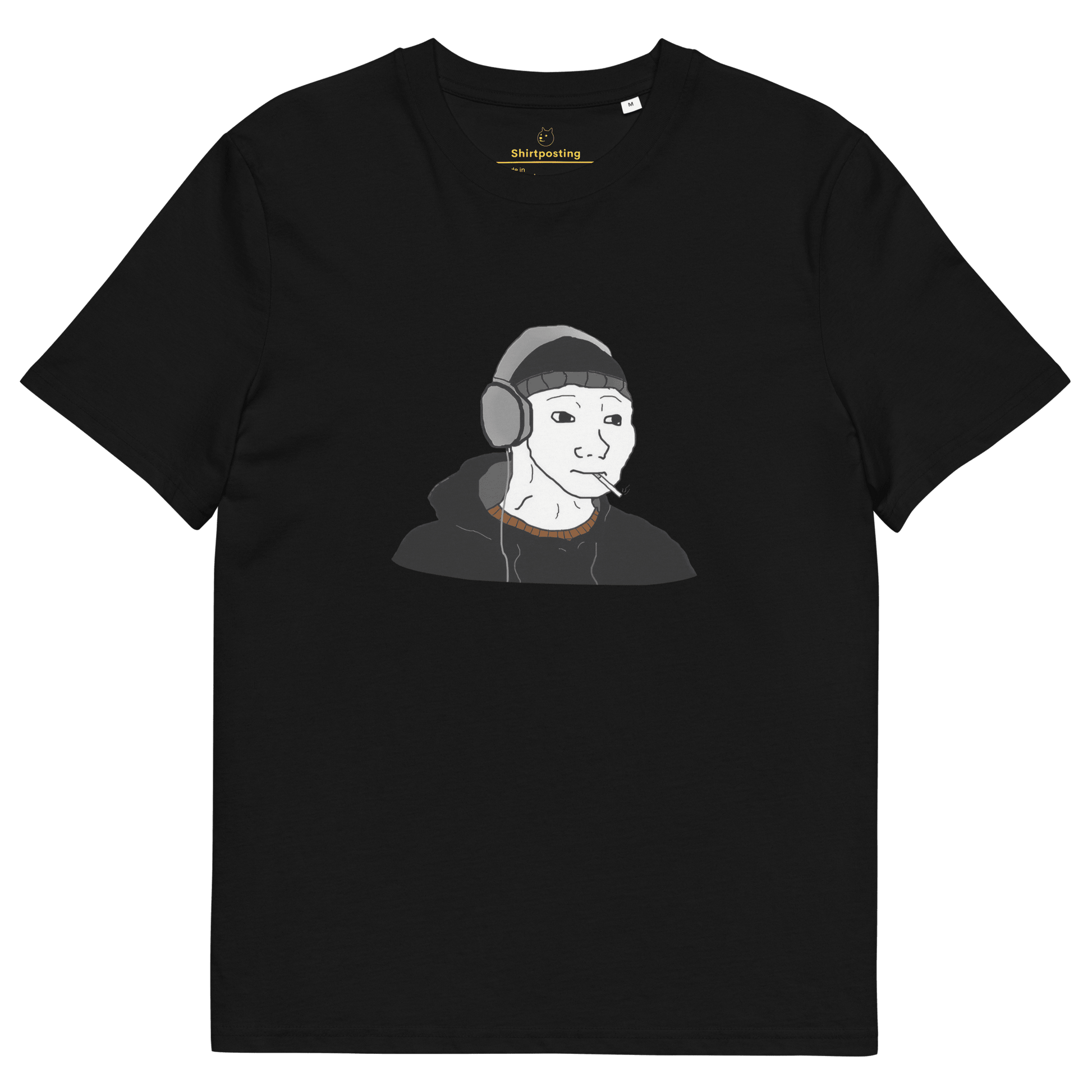 Doomer Wojak Premium Organic T-Shirt Meme - Black | Shirtposting