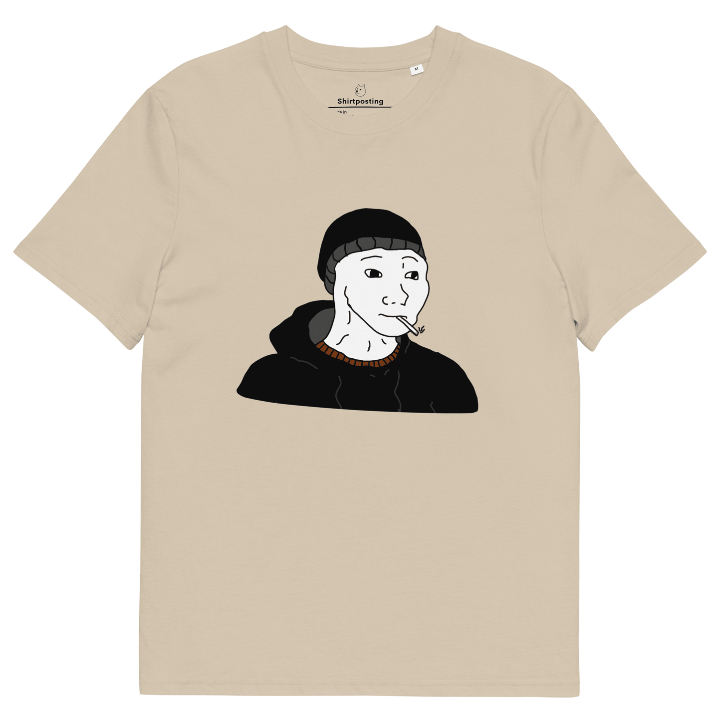 Doomer Wojak Premium Organic T-Shirt Meme - Desert Dust | Shirtposting