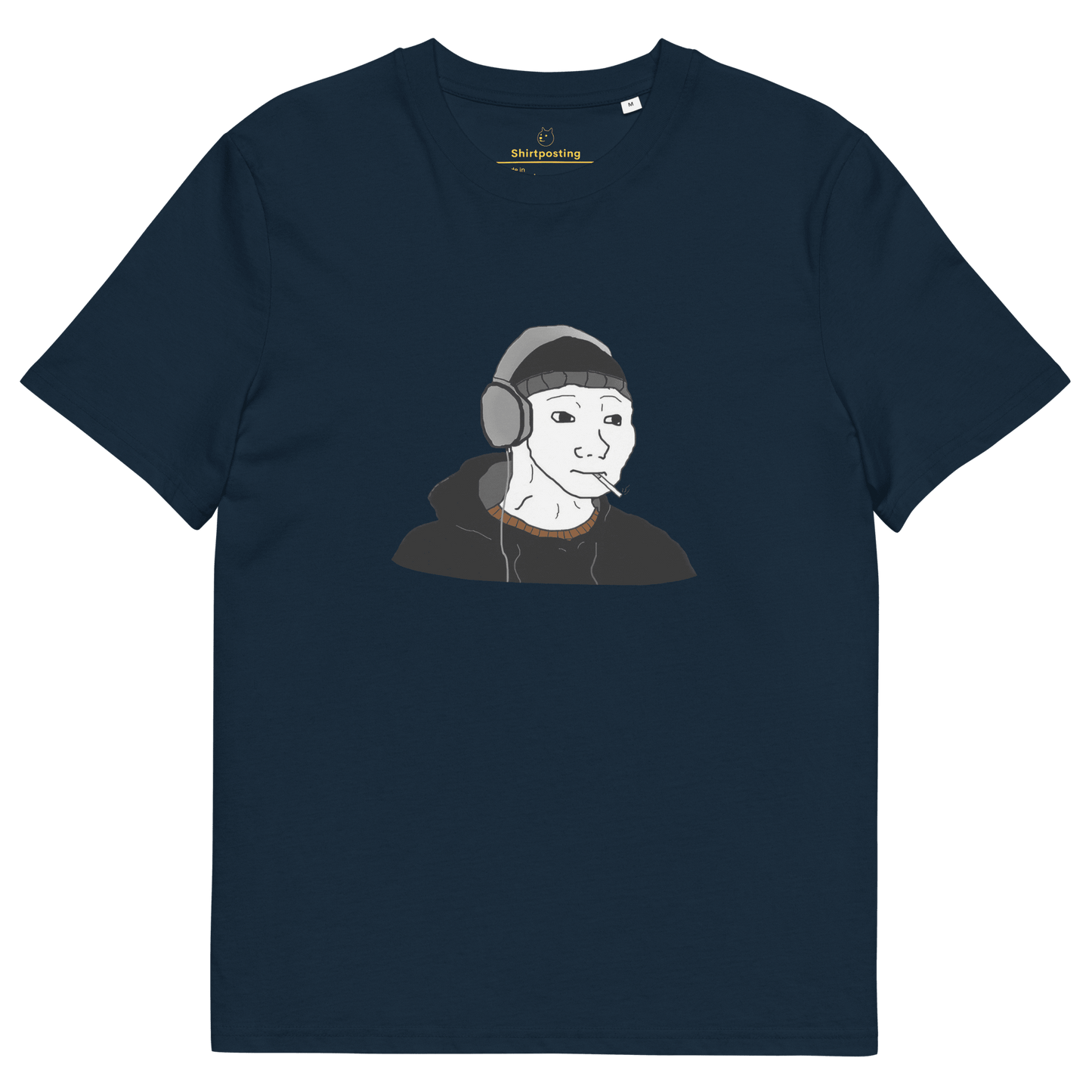 Doomer Wojak Premium Organic T-Shirt Meme - French Navy | Shirtposting