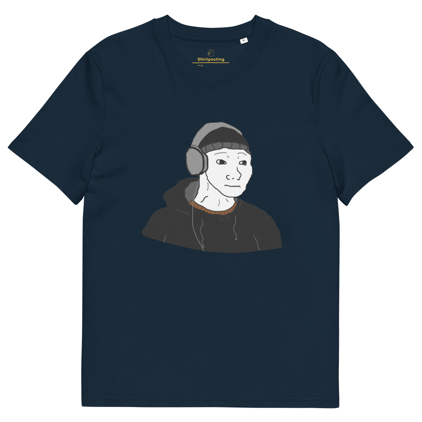 Doomer Wojak Premium Organic T-Shirt Meme - French Navy | Shirtposting