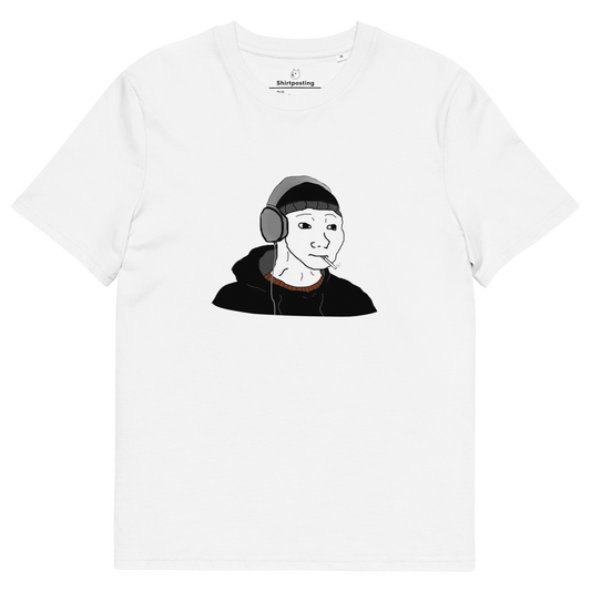 Doomer Wojak Premium Organic T-Shirt Meme - White | Shirtposting