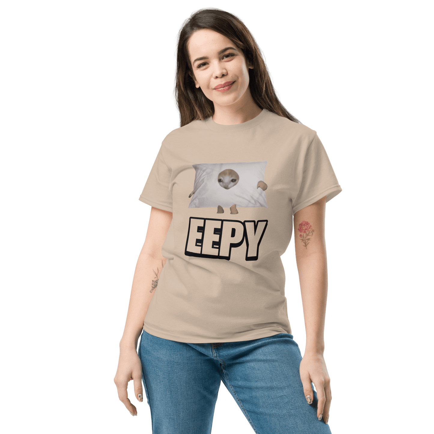 Eepy Classic T-Shirt Meme - Military Green | Shirtposting