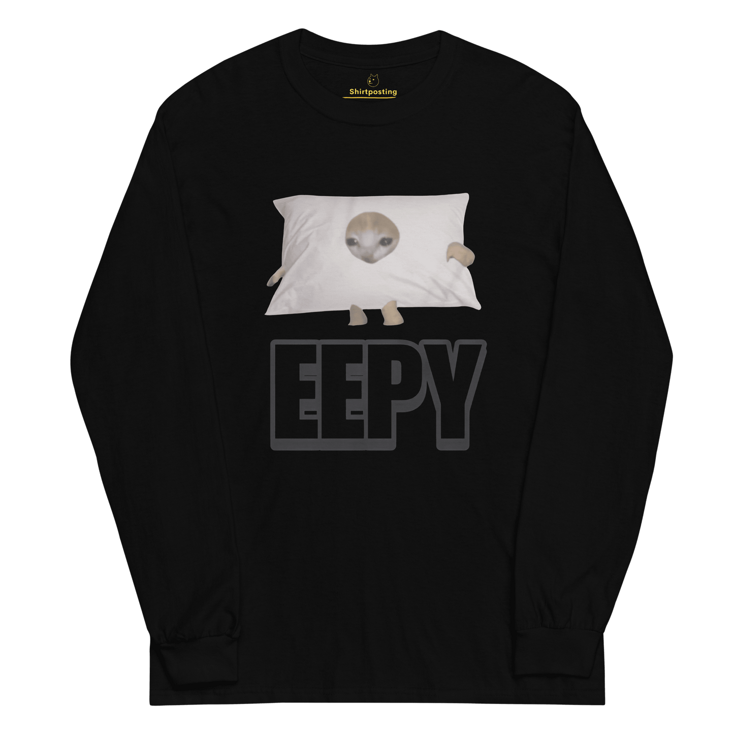 Eepy Long Sleeve T-Shirt Meme - Black | Shirtposting