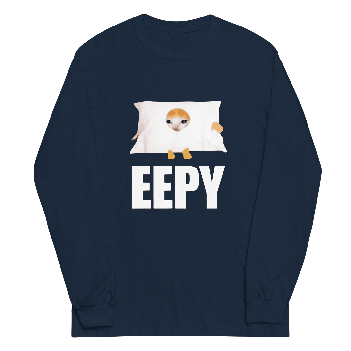 Eepy Long Sleeve T-Shirt Meme - Navy | Shirtposting