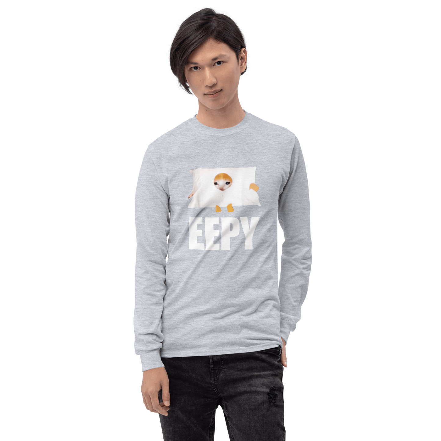 Eepy Long Sleeve T-Shirt Meme - Sport Grey | Shirtposting