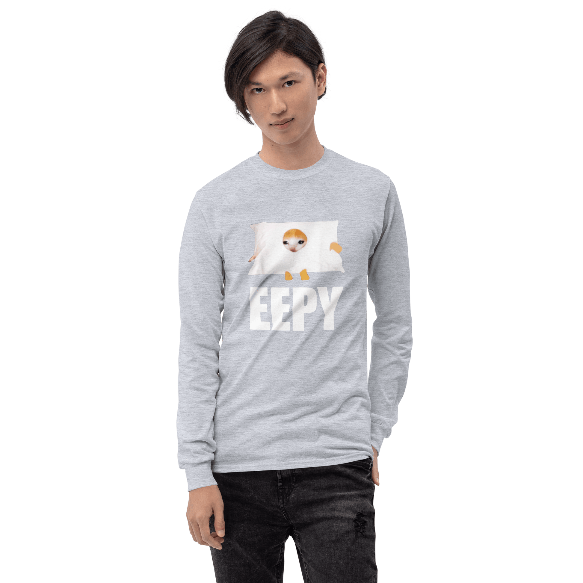 Eepy Long Sleeve T-Shirt Meme - Sport Grey | Shirtposting