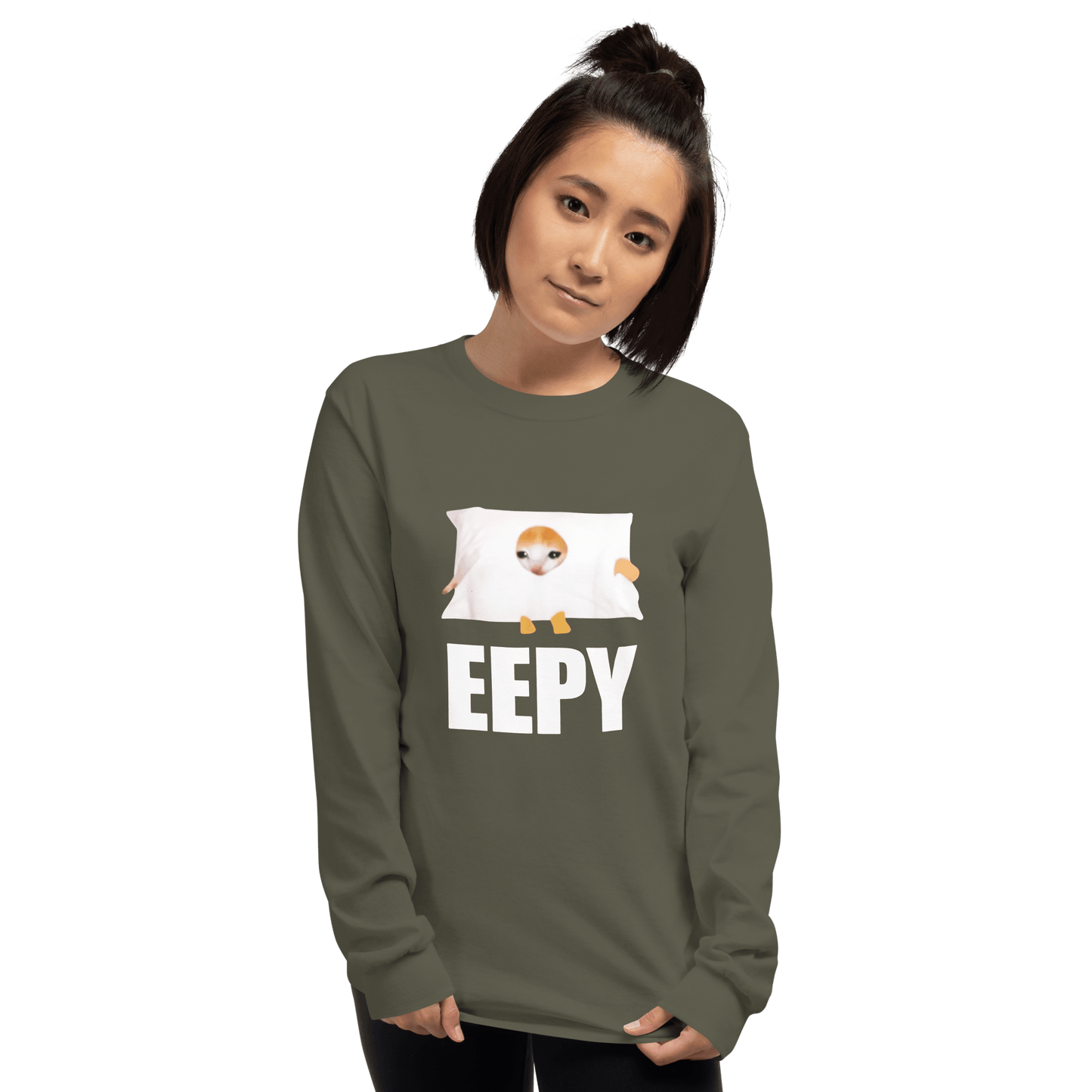 Eepy Long Sleeve T-Shirt Meme - Sport Grey | Shirtposting
