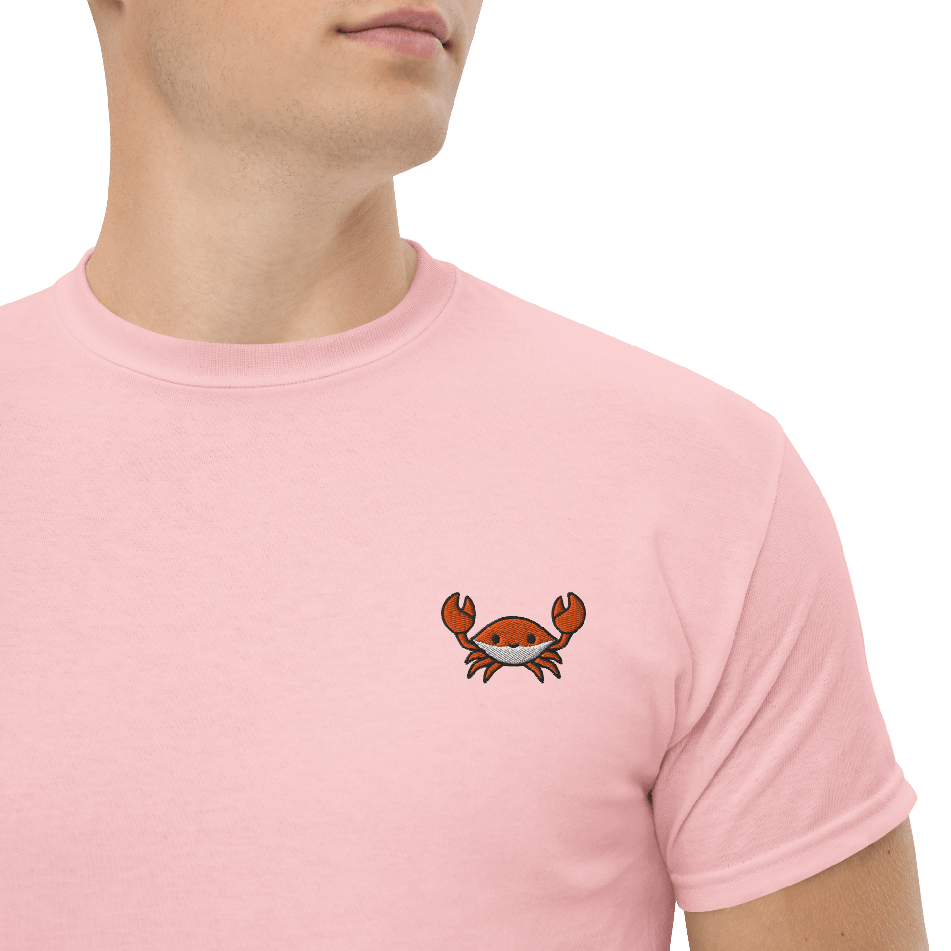 Embroidery Crab Classic T-Shirt Meme - Ash | Shirtposting