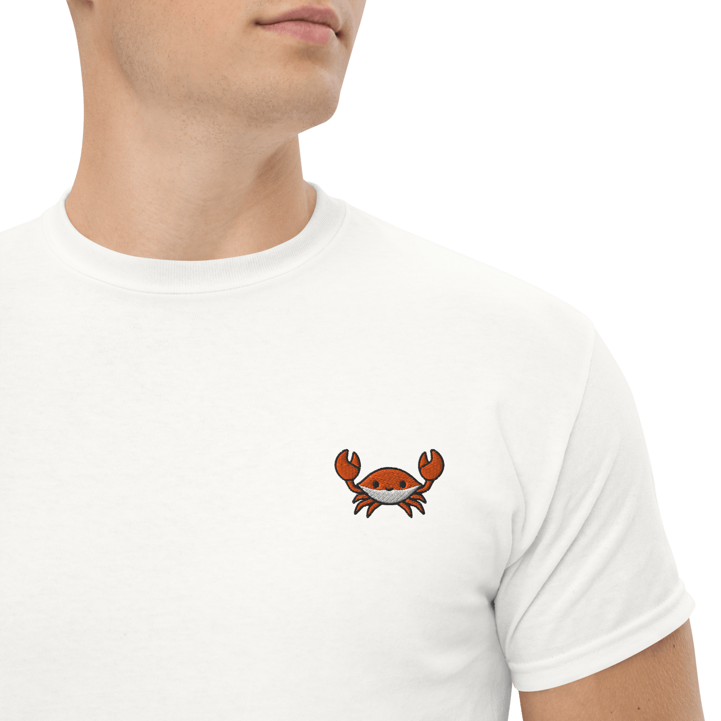 Embroidery Crab Classic T-Shirt Meme - Ash | Shirtposting