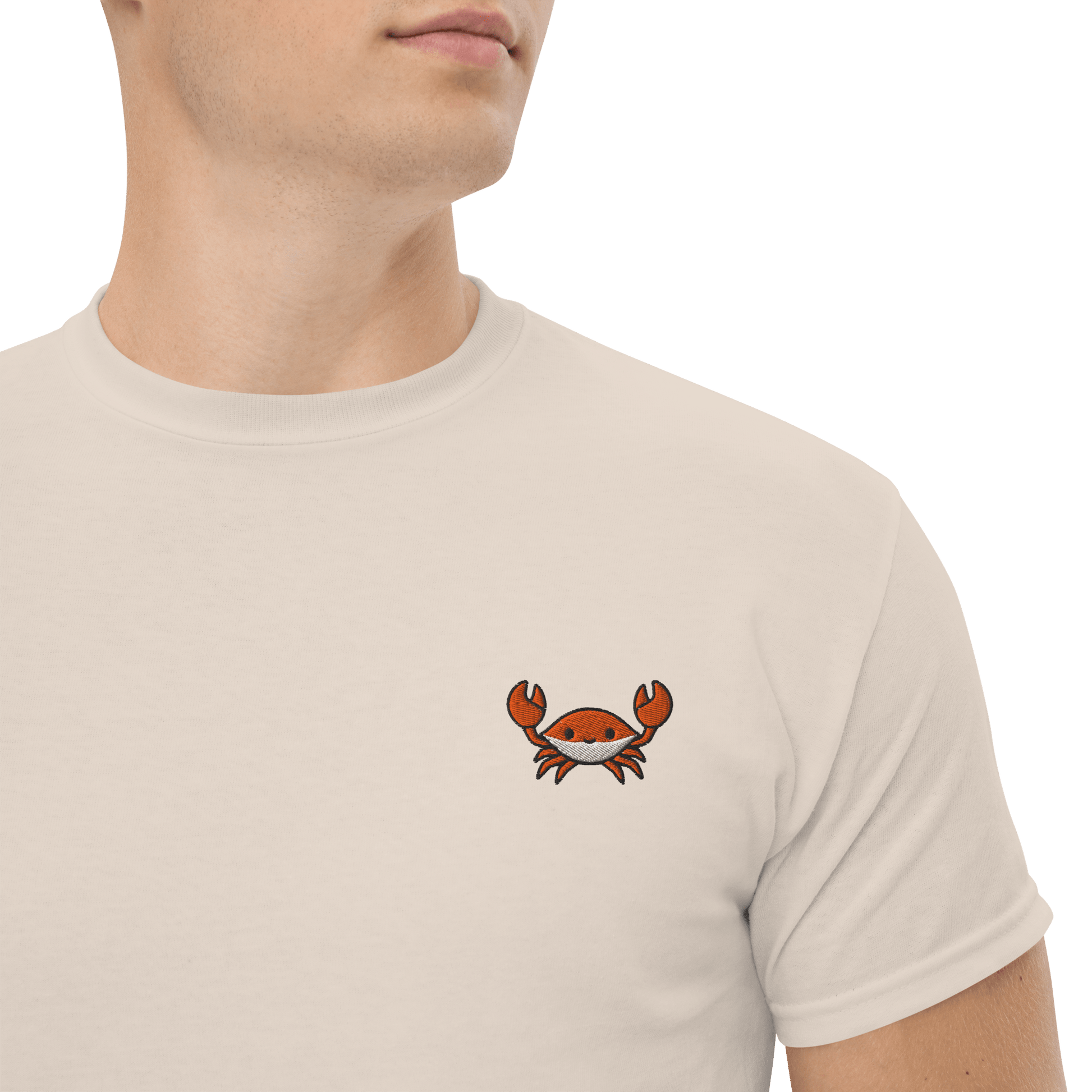 Embroidery Crab Classic T-Shirt Meme - Military Green | Shirtposting