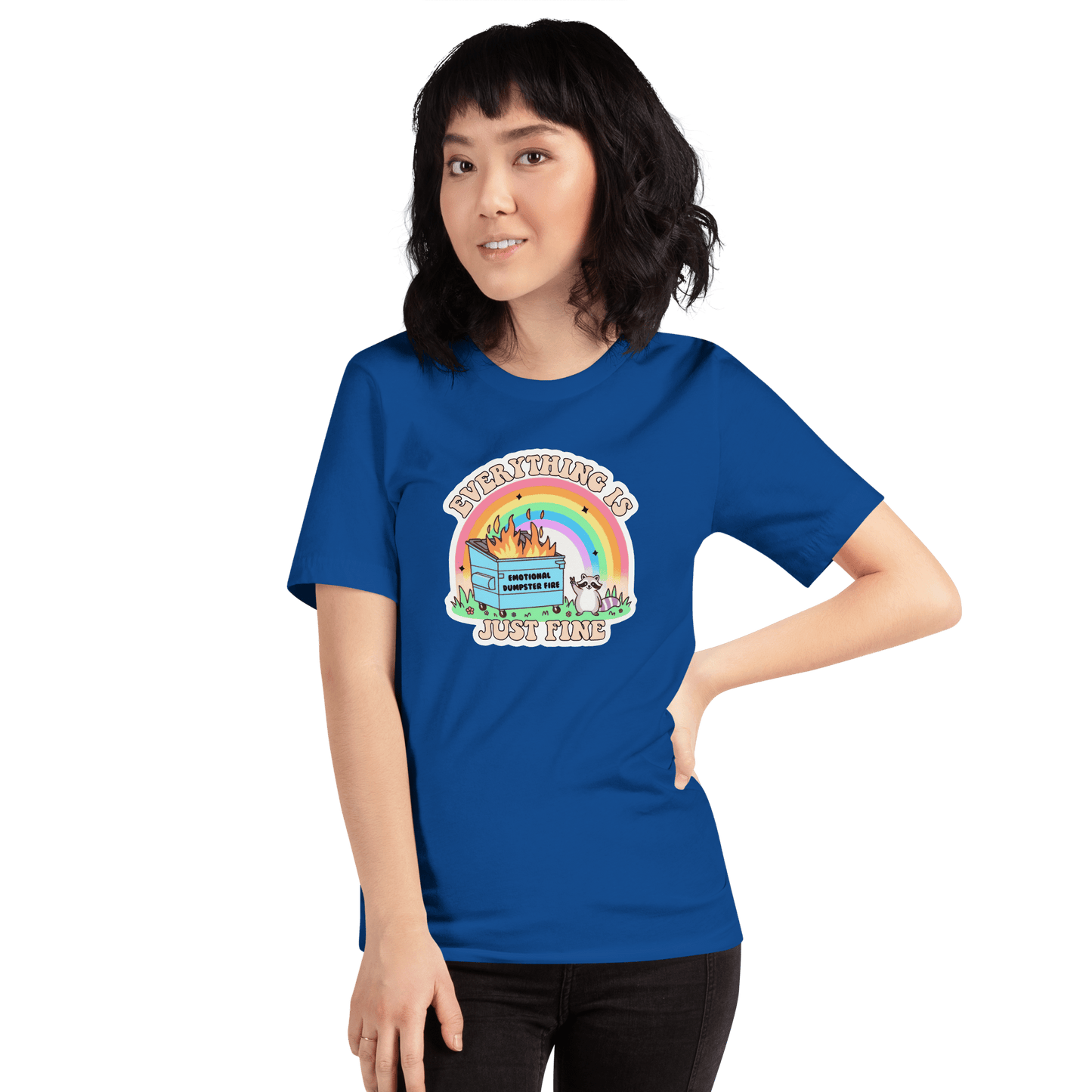 Everything is Just Fine Classic T-Shirt Meme - Military Green | Shirtposting