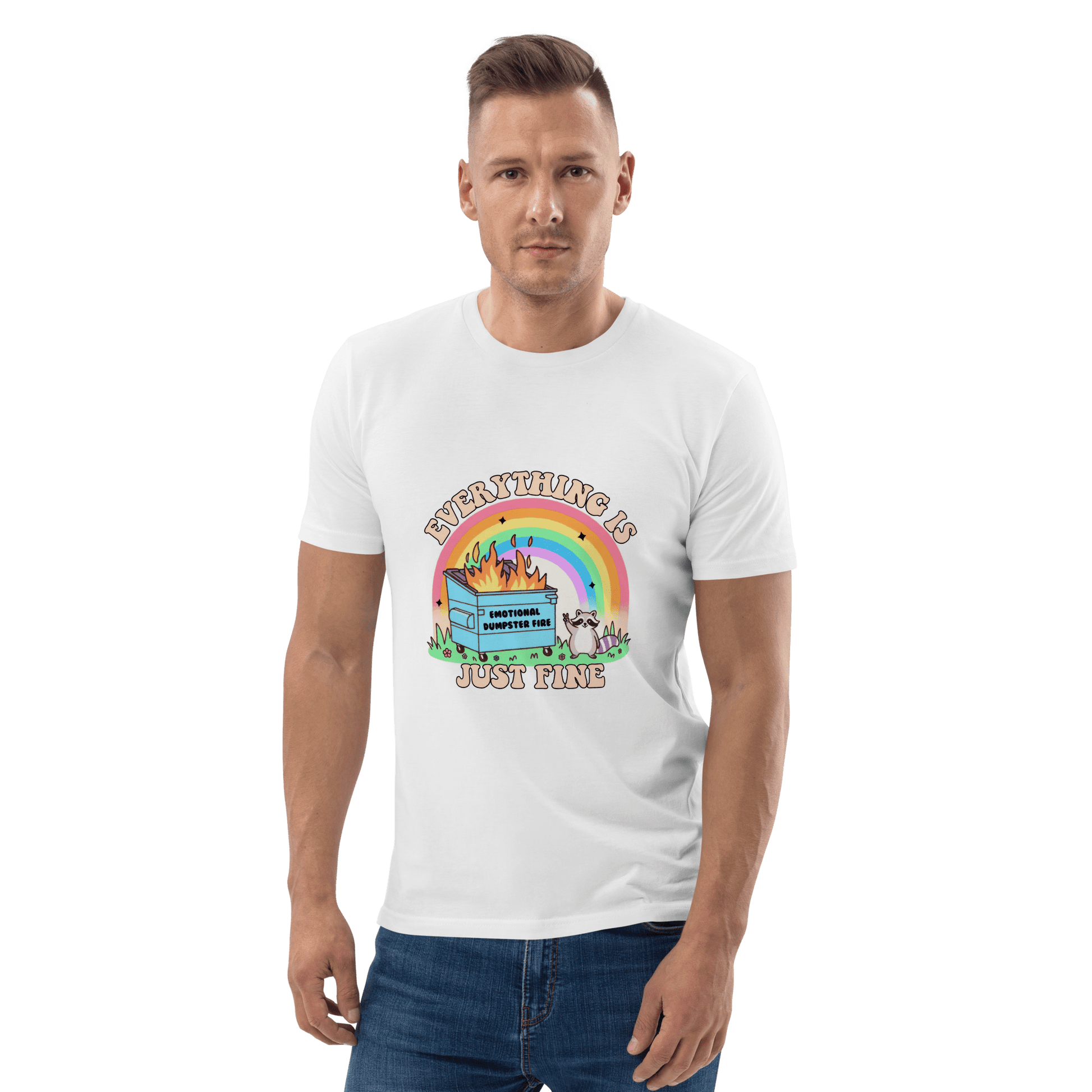 Everything Is Just Fine Premium Organic T-Shirt Meme - Dark Heather Grey | Shirtposting