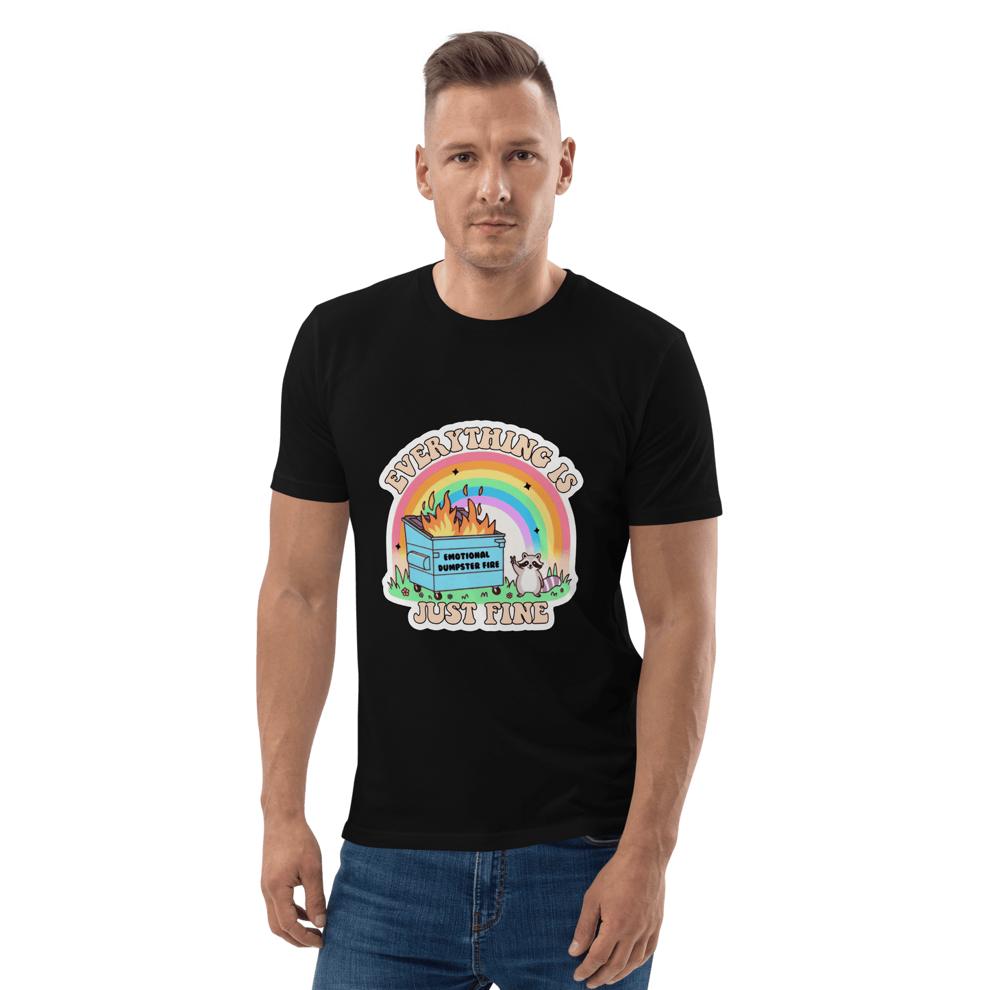 Everything Is Just Fine Premium Organic T-Shirt Meme - Dark Heather Grey | Shirtposting