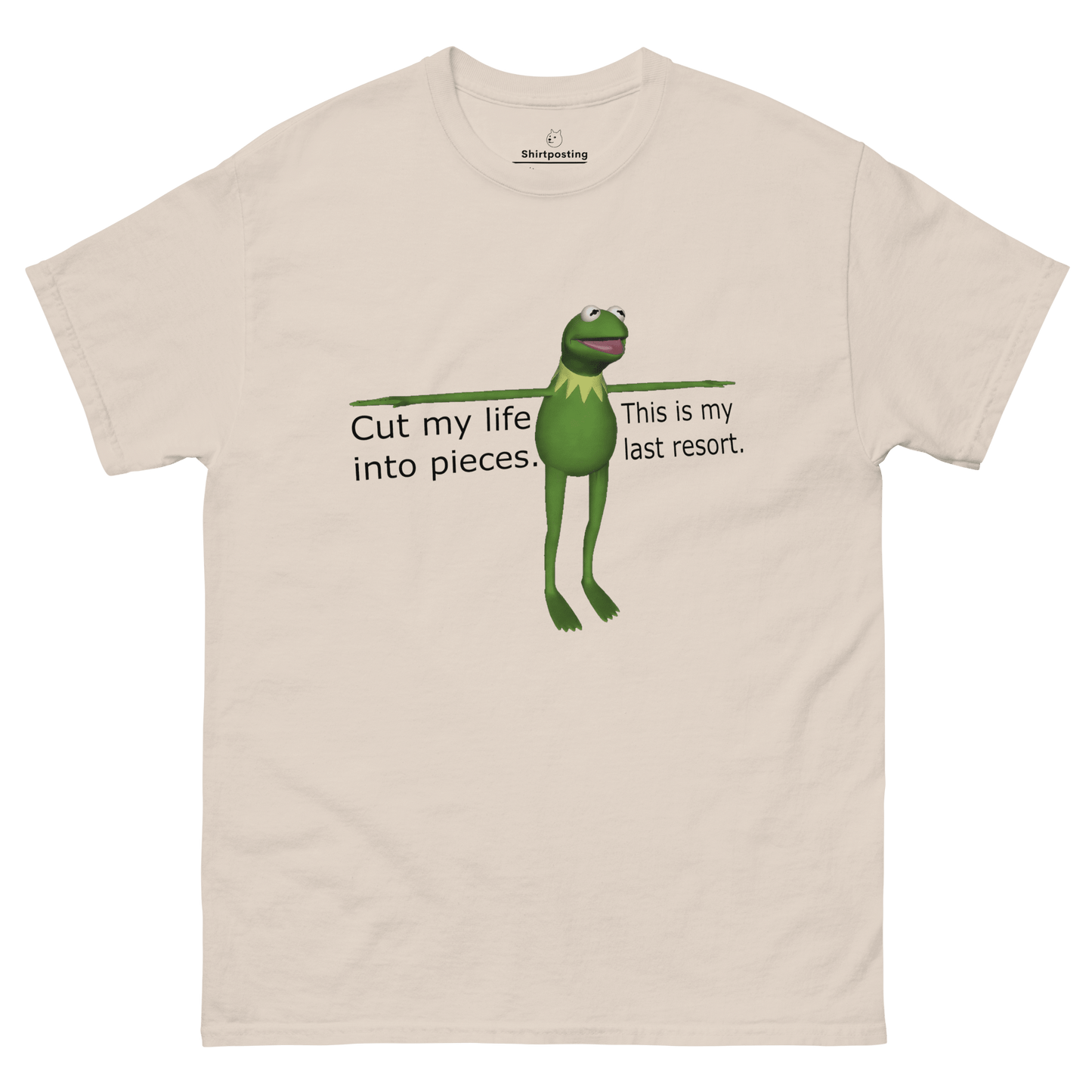 Frog Meme Classic T-Shirt Meme - Natural | Shirtposting