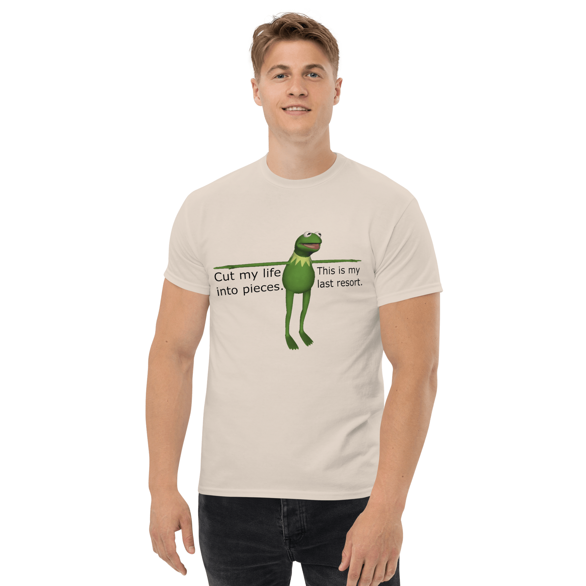 Frog Meme Classic T-Shirt Meme - Natural | Shirtposting